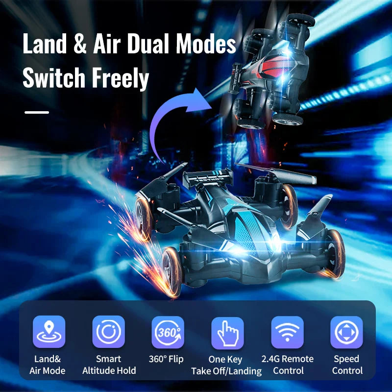 JJRC Dual-Mode Mini Drone & RC Car - Tumbling Fun-1